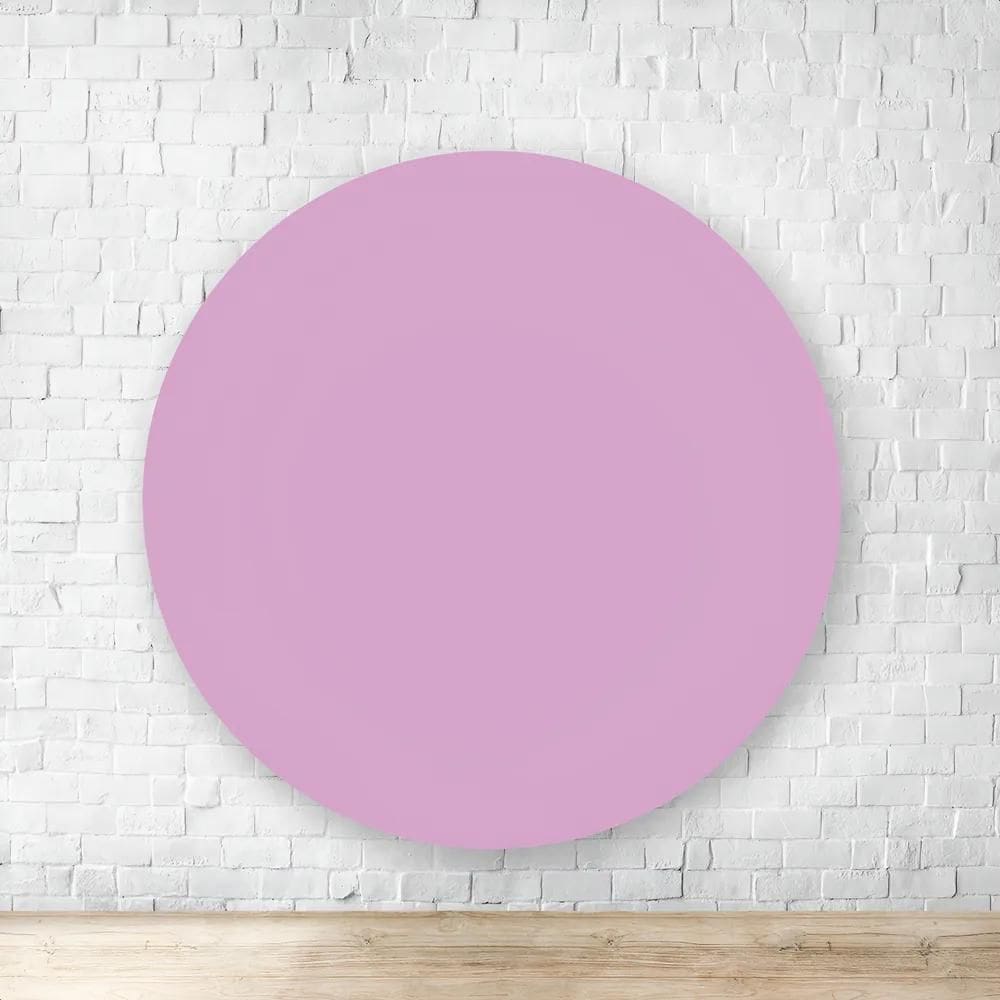 Painel Redondo Sublimado Liso Em Tecido 1,5X Lilás