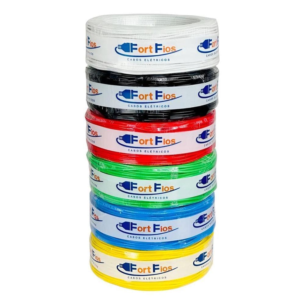 Fio Elétrico 1,5Mm Cabo Flexível 1 5Mm Rolo 50M Metros Pret
