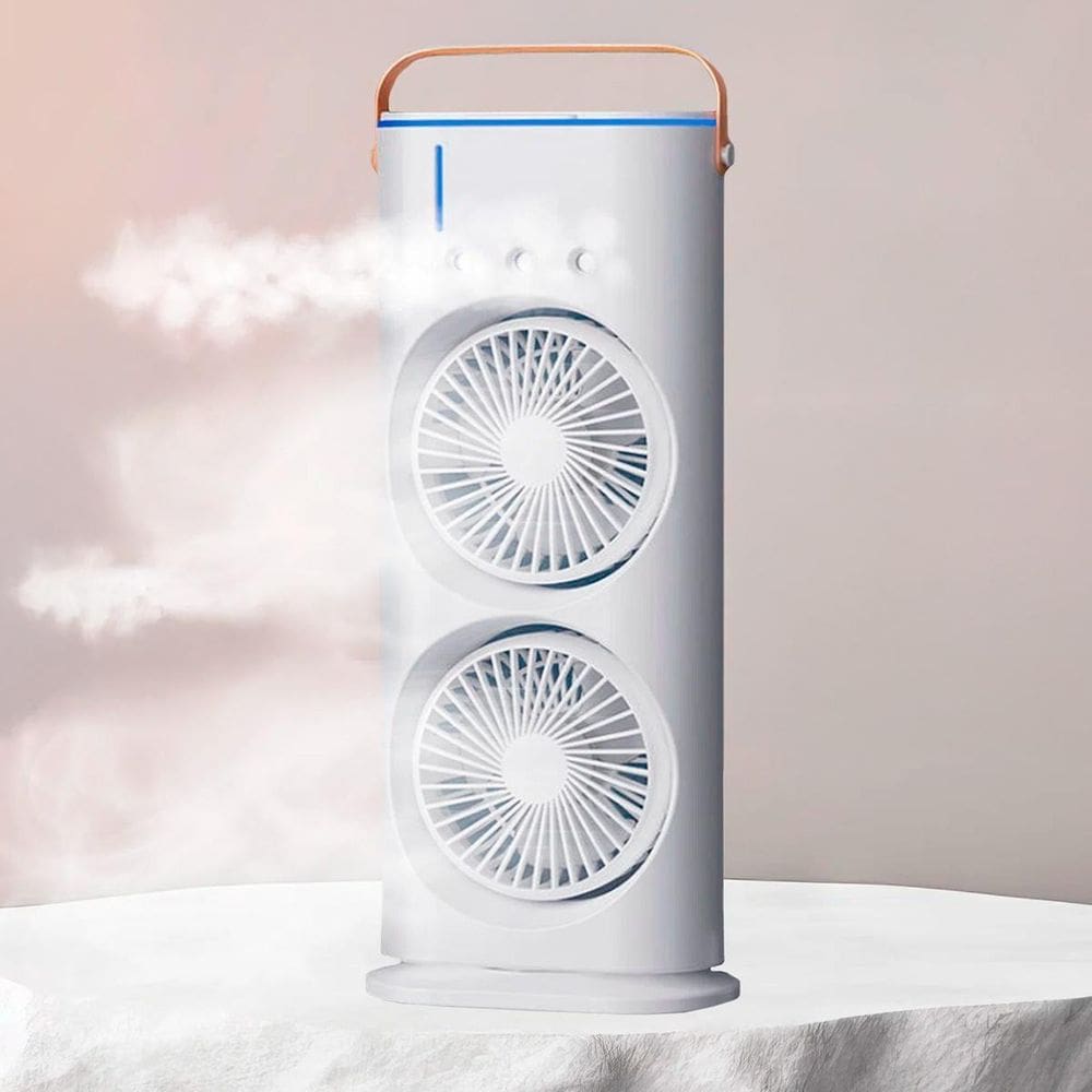 Ventilador Torre Usb Potente Duplo Mesa Melhor Clima Natural