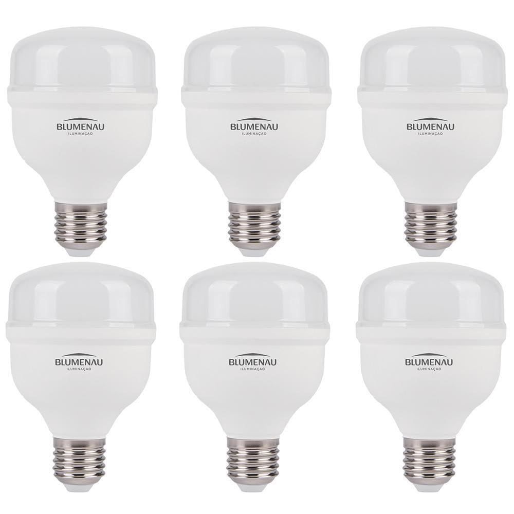 Kit 6 Lâmpadas High Led 40W Bivolt E27 6500K Frio Blumenau
