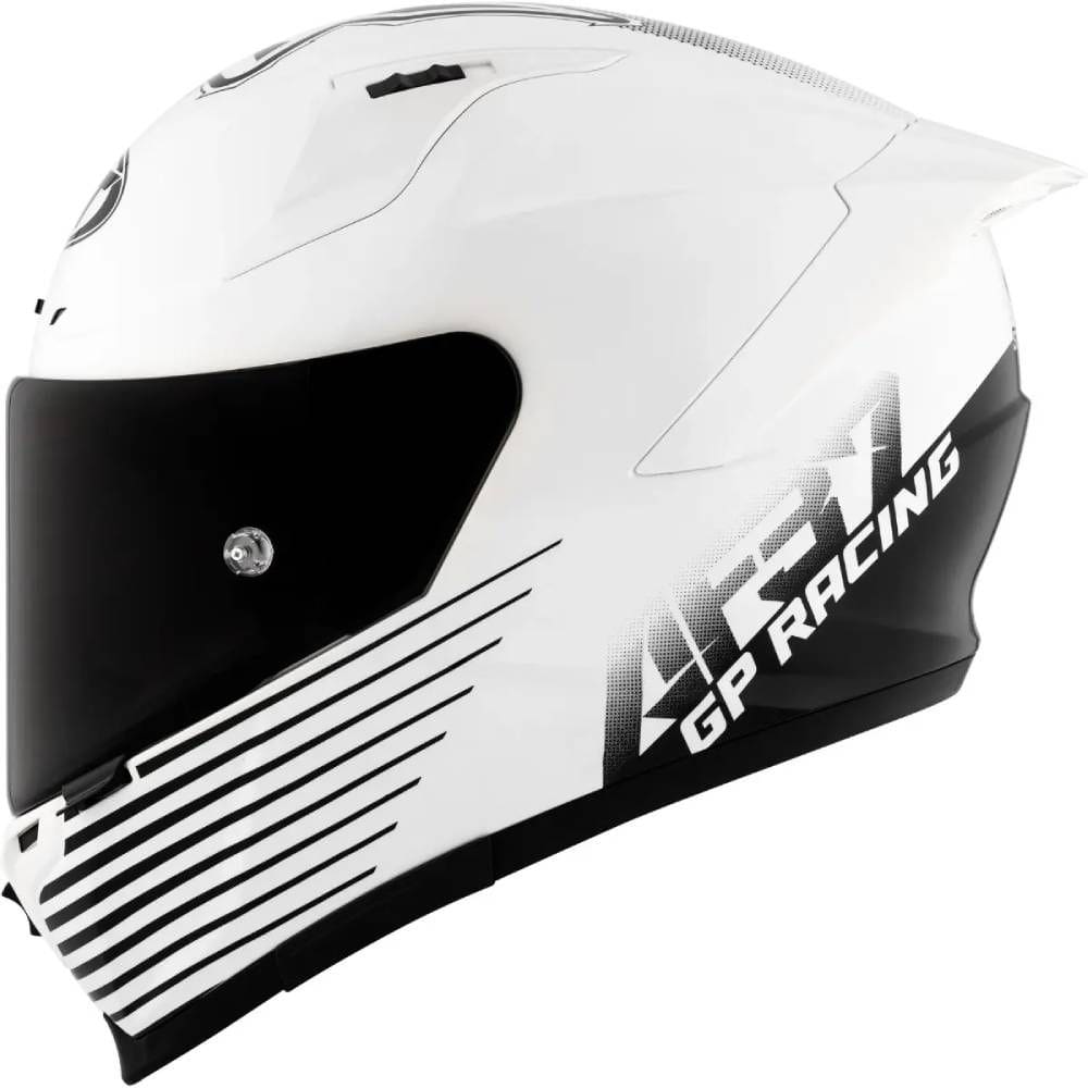 Capacete KYT Striker 2V Livery AF37 Preto e Branco