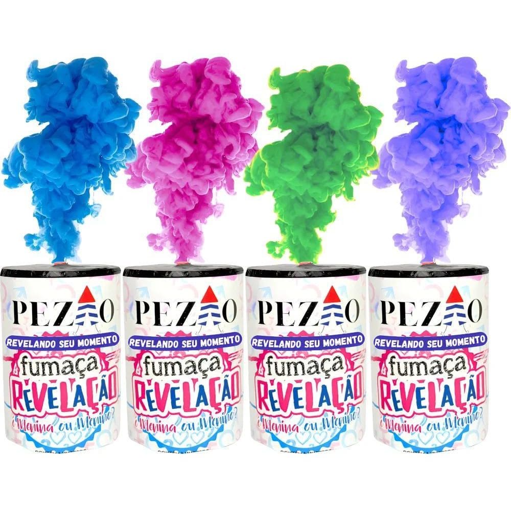 Fumaça Revelação Super Fogos Lata 75Mm C Lata Fumaça Azul