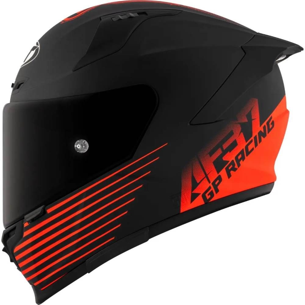 Capacete KYT Striker 2V Livery AF37 Preto e Vermelho Fosco