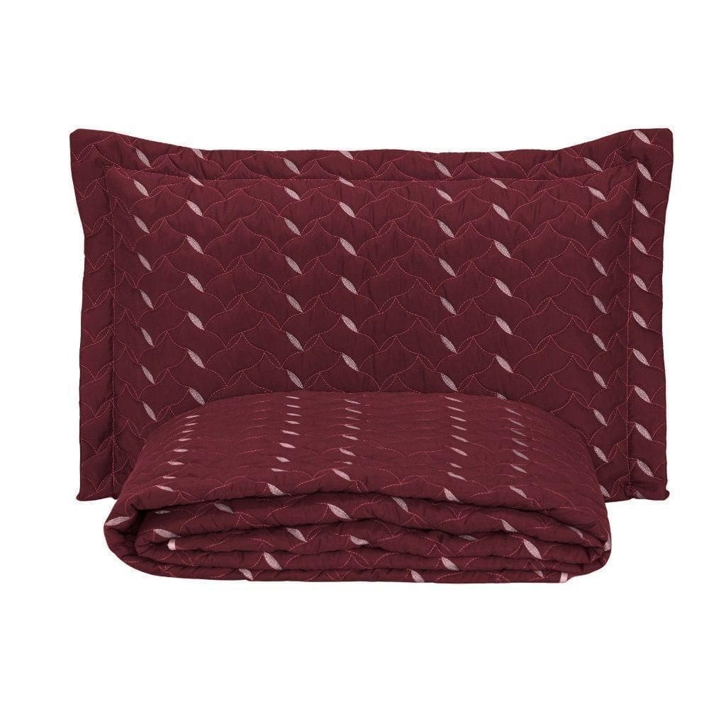 Cobre Leito Bordado 400 Fios Heitor Solteiro 100% Poliéster - Vermelho