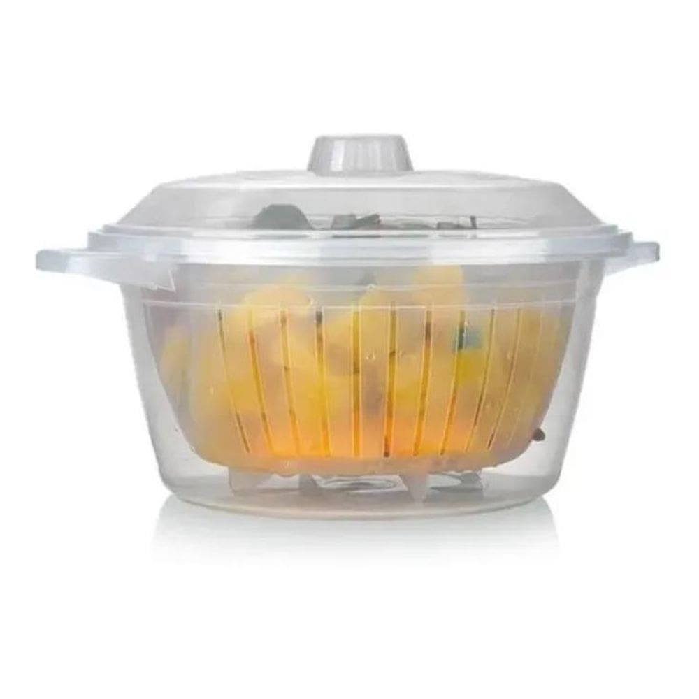 10X Panela De Micro-Ondas Com Cesto Para Legumes 2,6 L Nitr