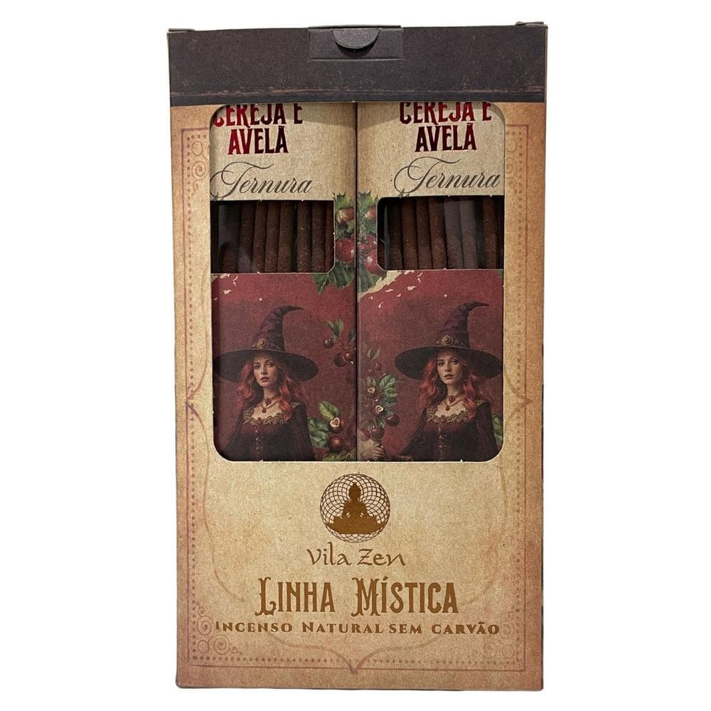 Incenso Linha Mística 0% Carvão Cereja E Avelã 12Cxs C 8 Var