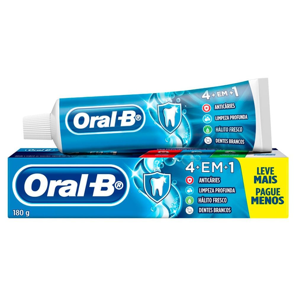 Creme Dental Oral-B 4 em 1 Menta Fresca 180g