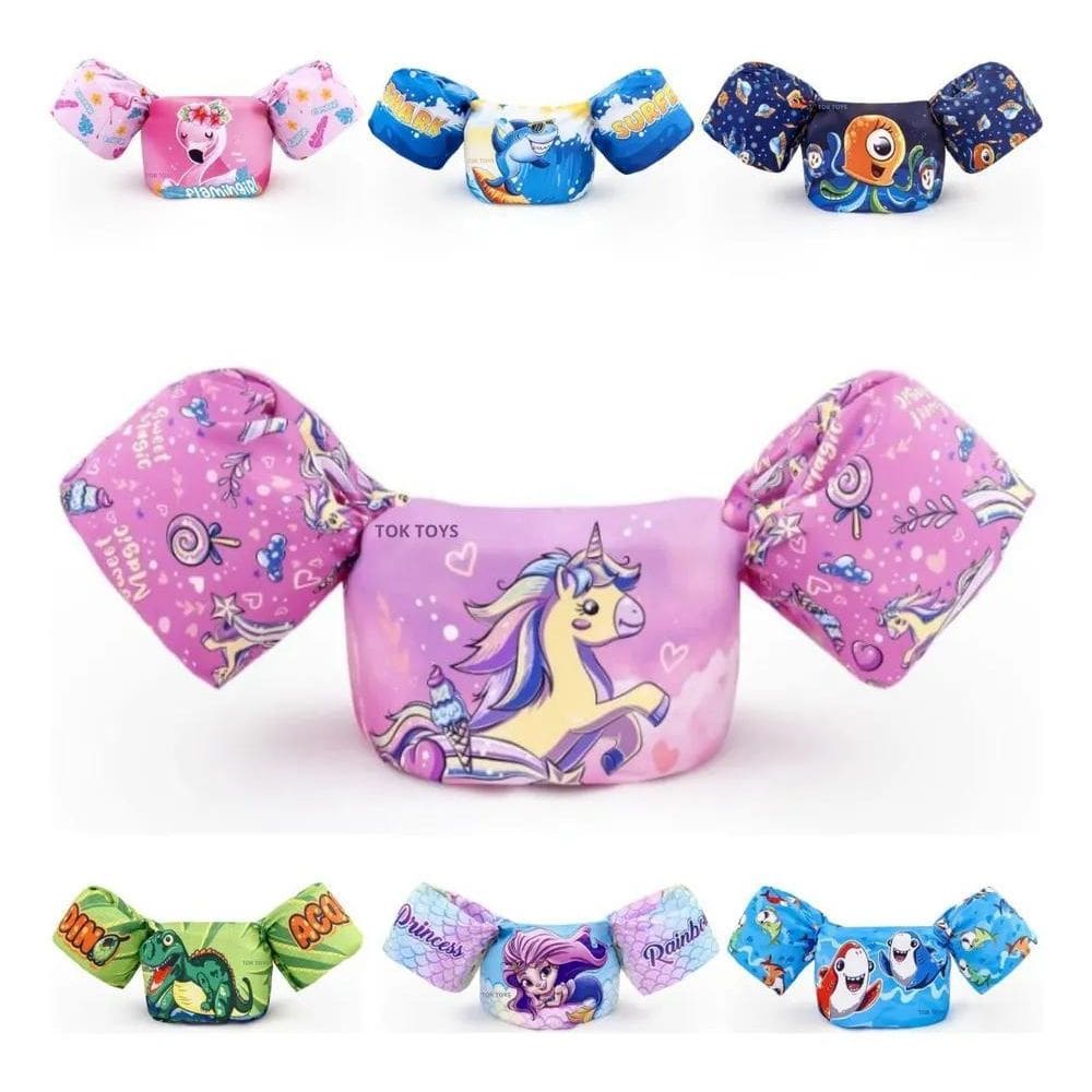 Colete Piscina Criança Infantil Kids Boia De Braço N Unicórn