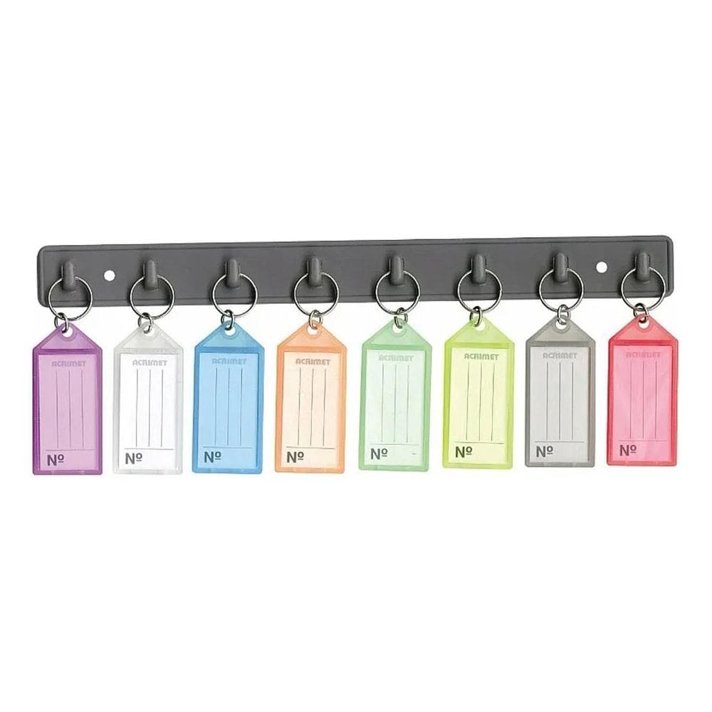 Organizador De Chaves Acrimet Suporte Com 8 Chaveiros Color