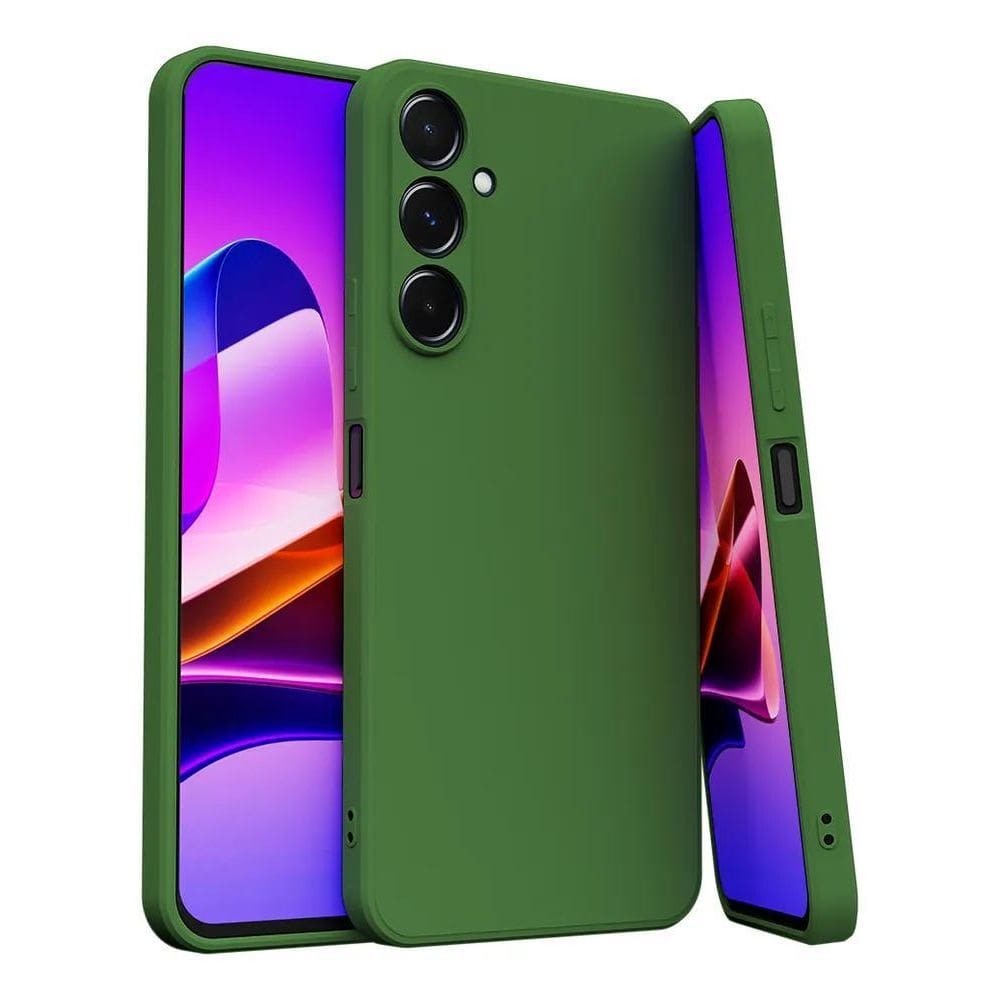 Capa Capinha Para Galaxy S23 Silicone Aveludado Verde-Milit