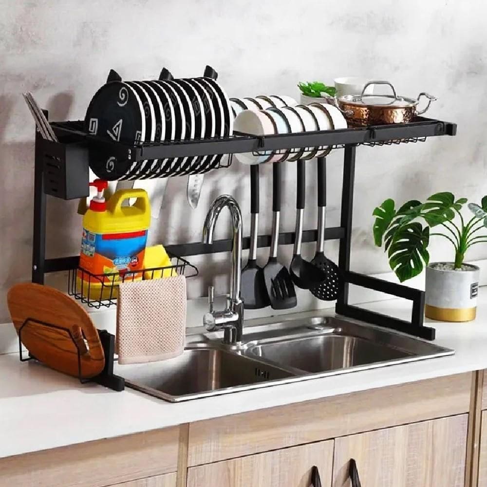 Escorredor Louca Suspenso Pia Cozinha Multiuso Organizador Suporte Pratos Talheres Copos Utensilios