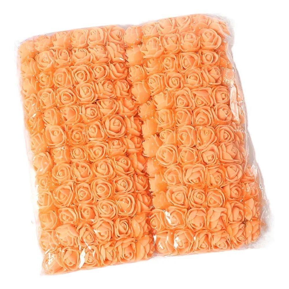 144 Mini Rosas Flores Rosinha Artificial Eva Cetim Dec Laran