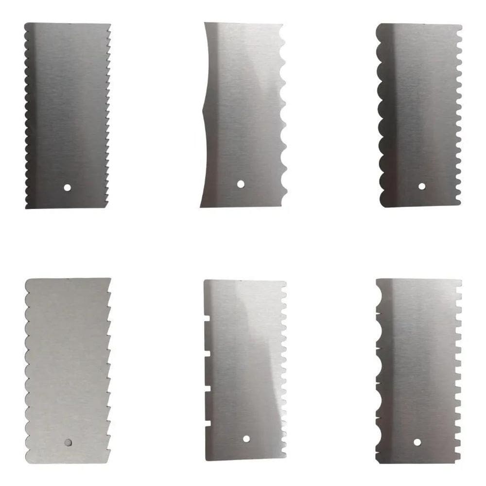 Kit 6 Espátulas Para Confeiteiro Decorativa Bolo Inox