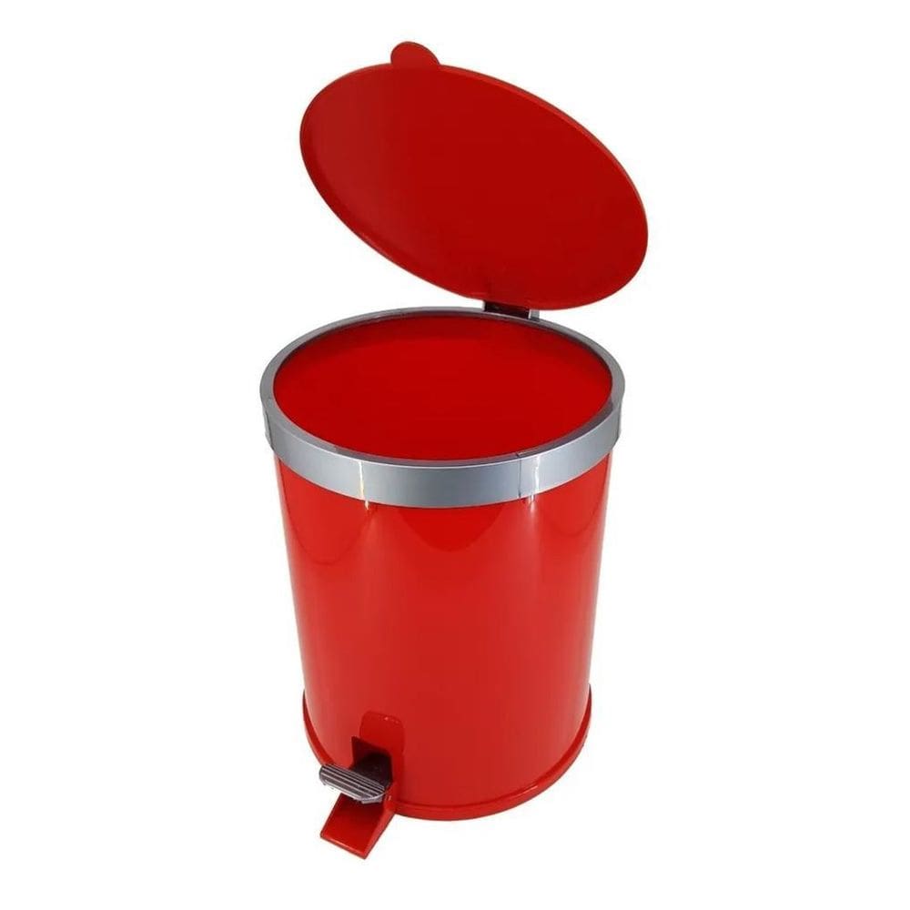 Lixeira Cesto De Lixo Banheiro Cozinha Pia Grande Pedal 12L