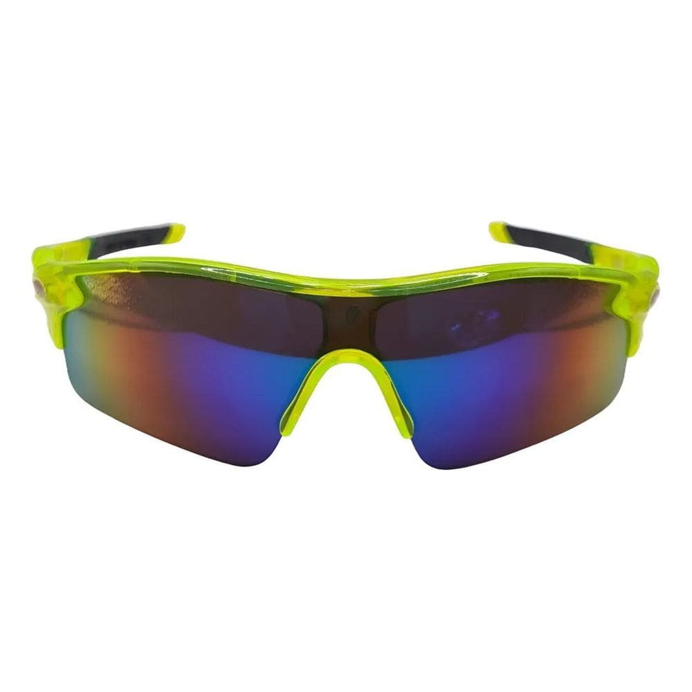 Óculos Esportivo Sol Bike Ciclismo Verde Com Lente Espelhada
