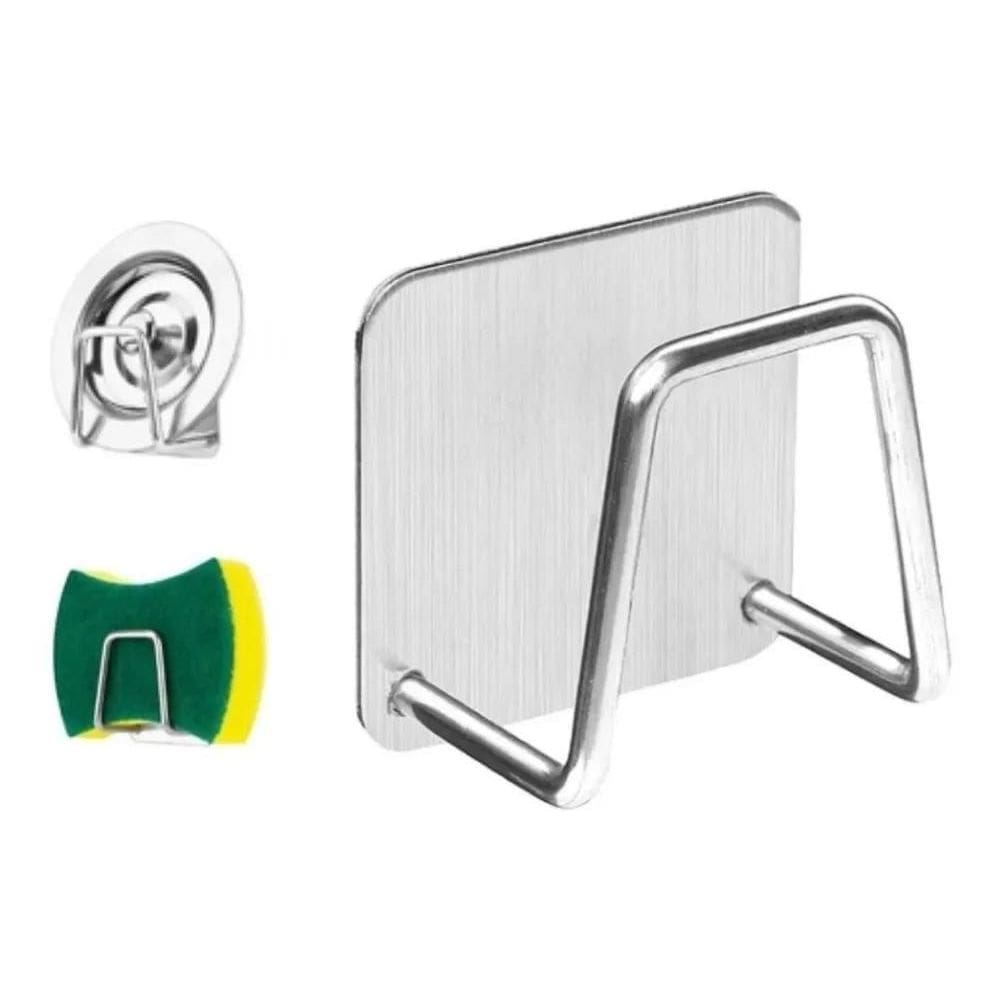 Suporte Inox Pia Esponja Bucha Organizador Cozinha Gancho