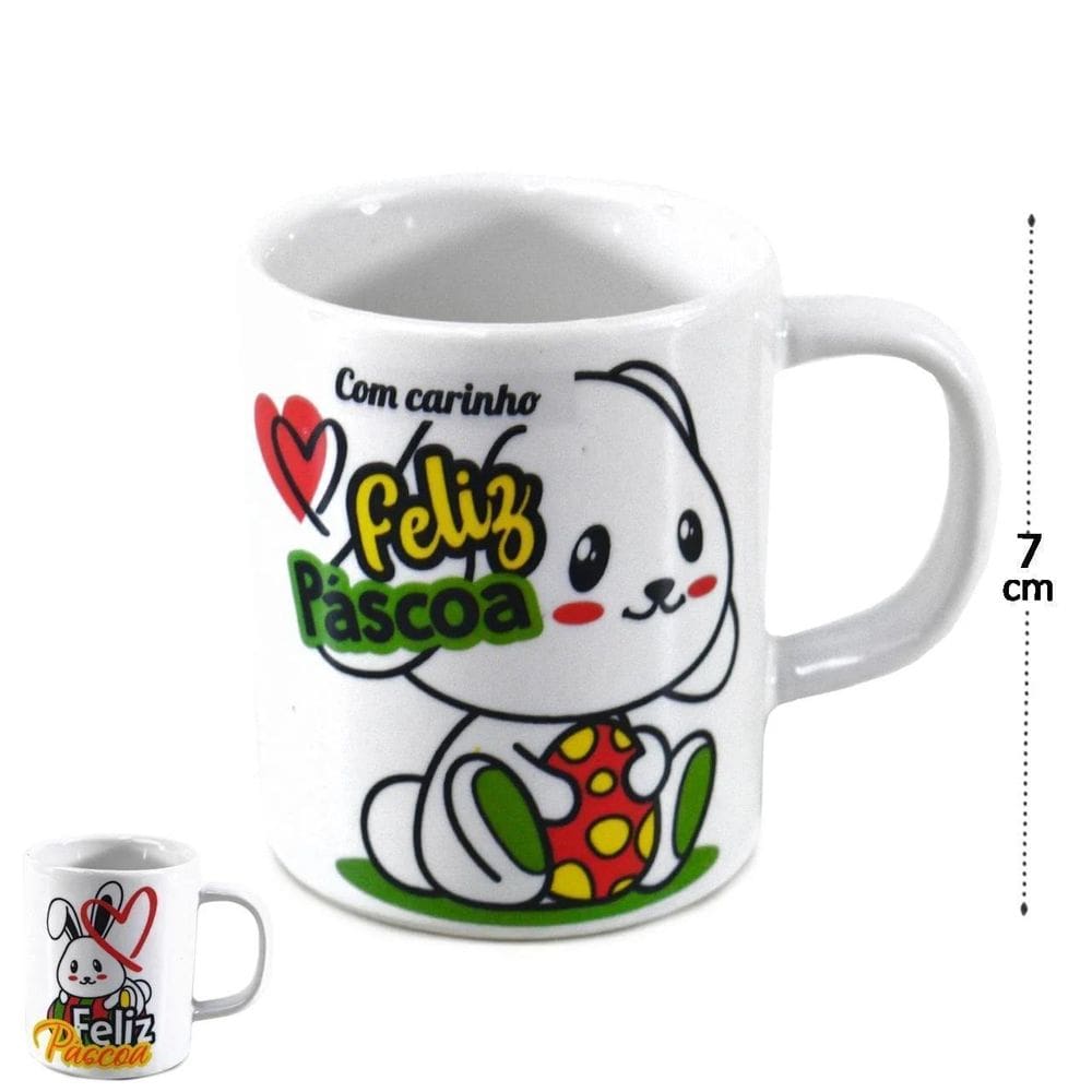 Caneca De Porcelana 100Ml Páscoa