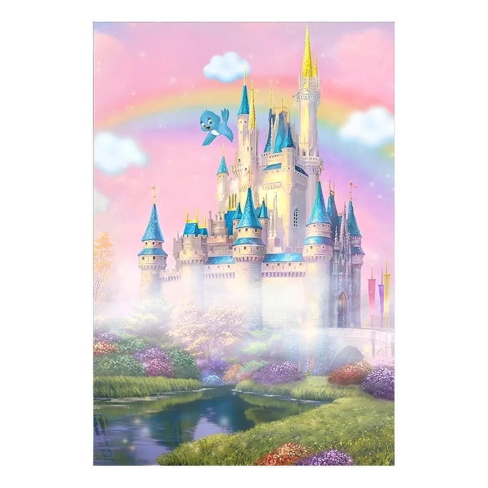 Painel Festa Retangular Vertical Casadinho E Castelo Princes