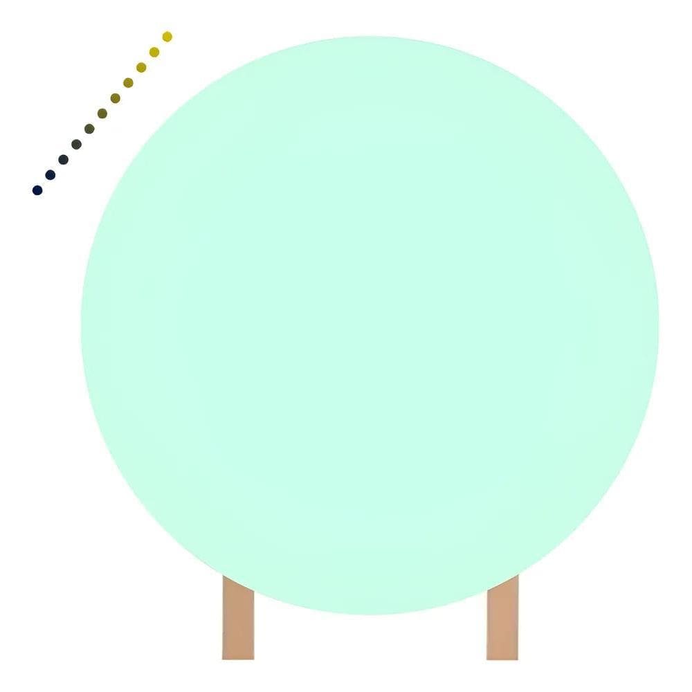 Capa Para Painel Redondo  Lisas 1 Verde Bebê/Águ