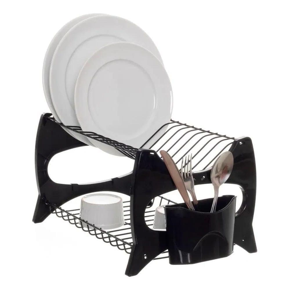 3X Escorredor De Louças Compacto 13 Pratos Porta Talher Pret