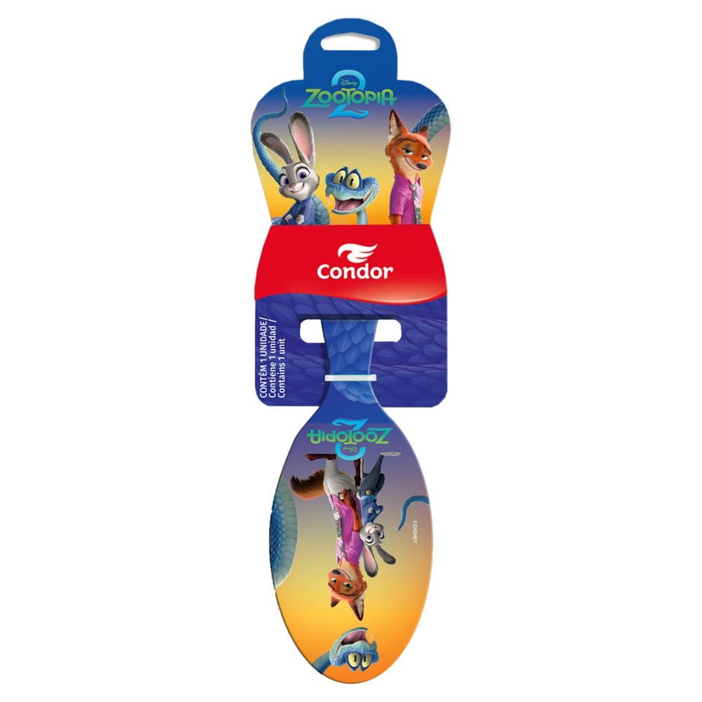 Escova para Cabelo Oval Azul Zootopia 2 Condor