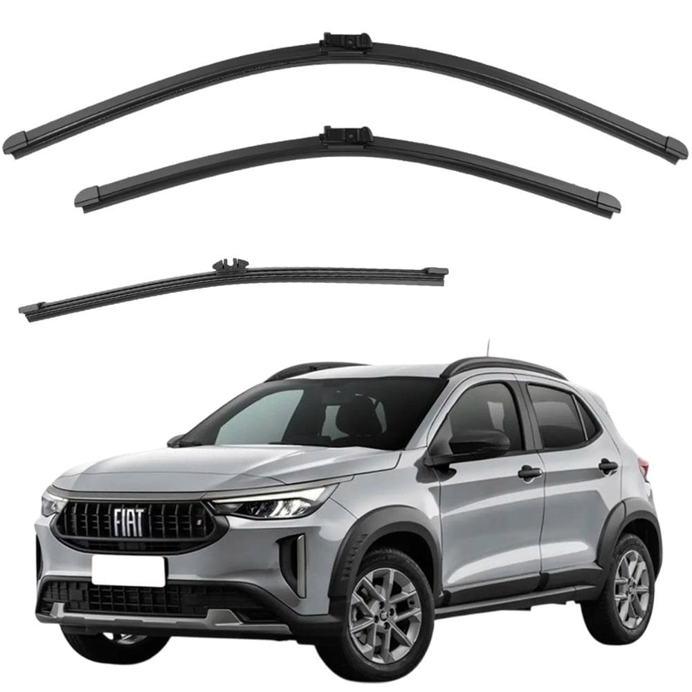 Kit Palhetas Pulse 2022 a 2025 Limpador de Parabrisa e Vidro Traseiro de Silicone Chuva