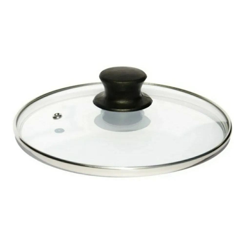 3X Tampa De Vidro Avulsa 18 Cm Para Panela Frigideira Caçaro