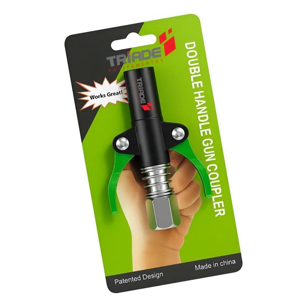 Bico Acoplador Para Pistola De Graxa Com Alça Dupla