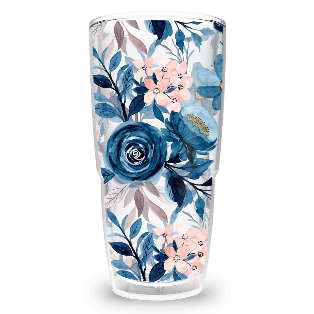 Copo De Policarbonato Hx100 Floral Azul 700Ml