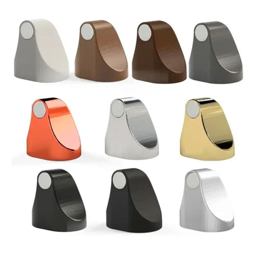 Trava Porta Magnético Fixador Adesivo 3M Preto Brilho