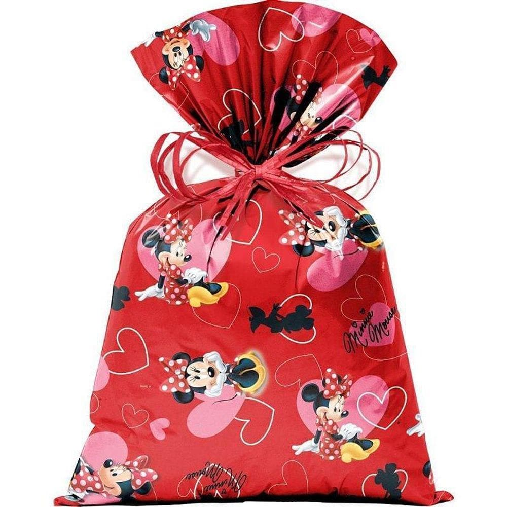 Saco Metalizado 60X90Cm Minnie Love Perolado Pct Com 25