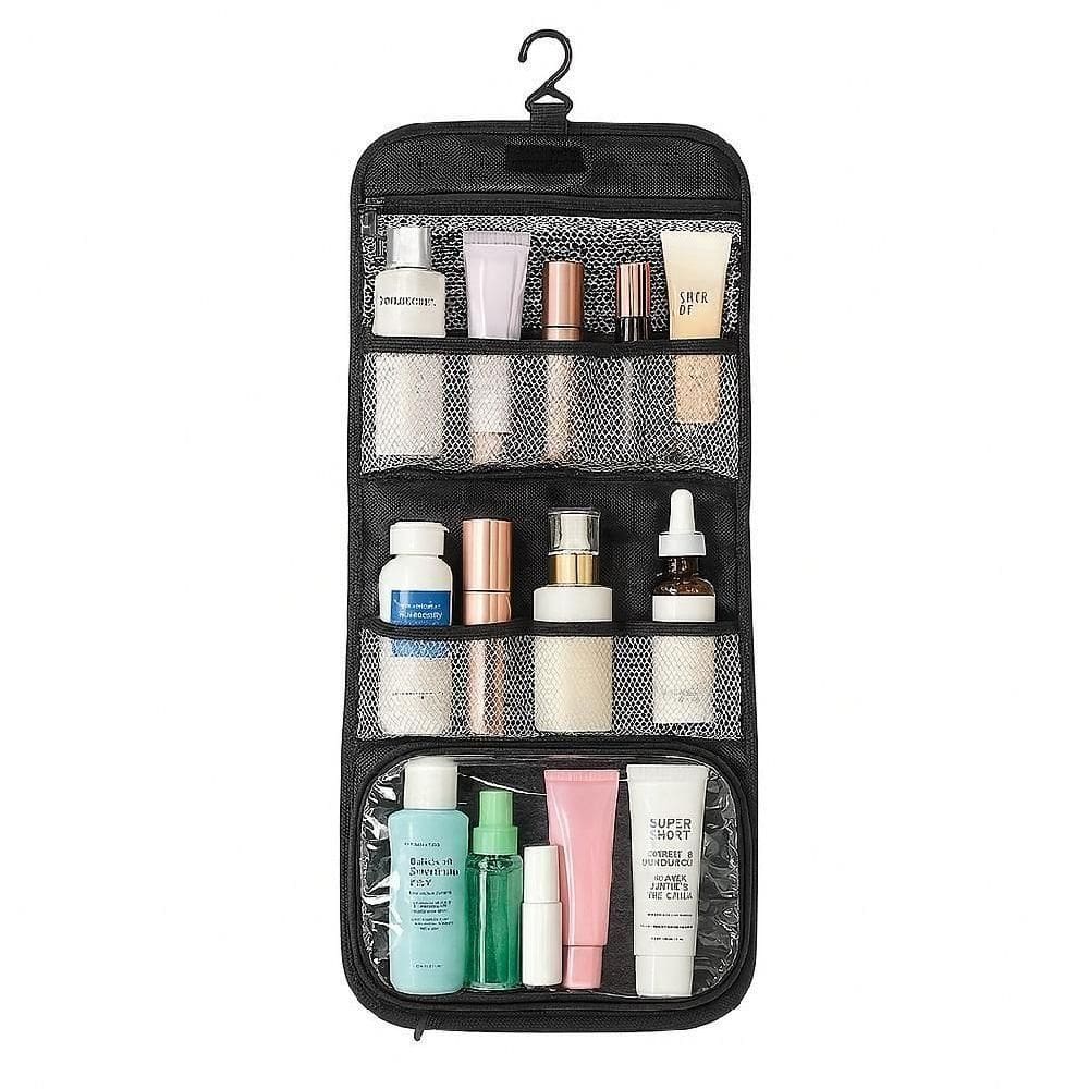 Necessaire Bolsa Organizadora Higiene Pessoal Gancho Viagem Mala Academia Unissex Masculino Feminino