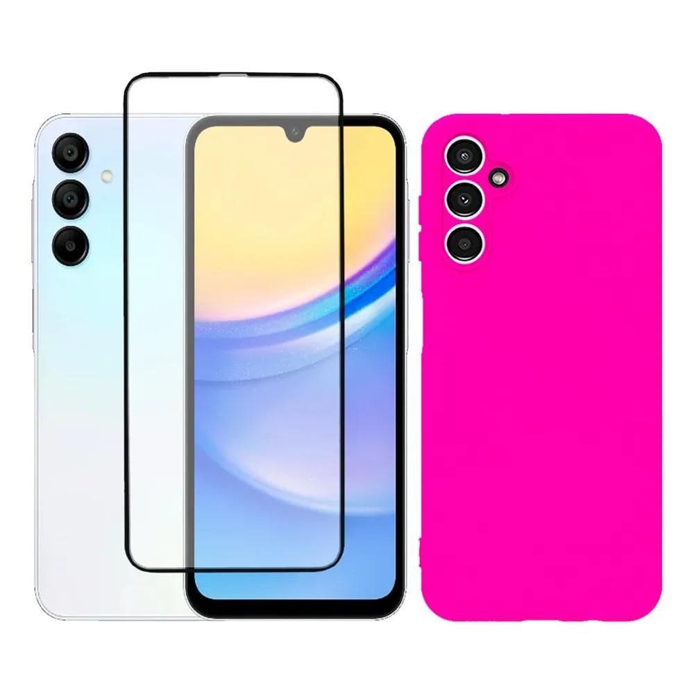 Capa Capinha Case Aveludada + Película Para Galaxy A15 4G Pi
