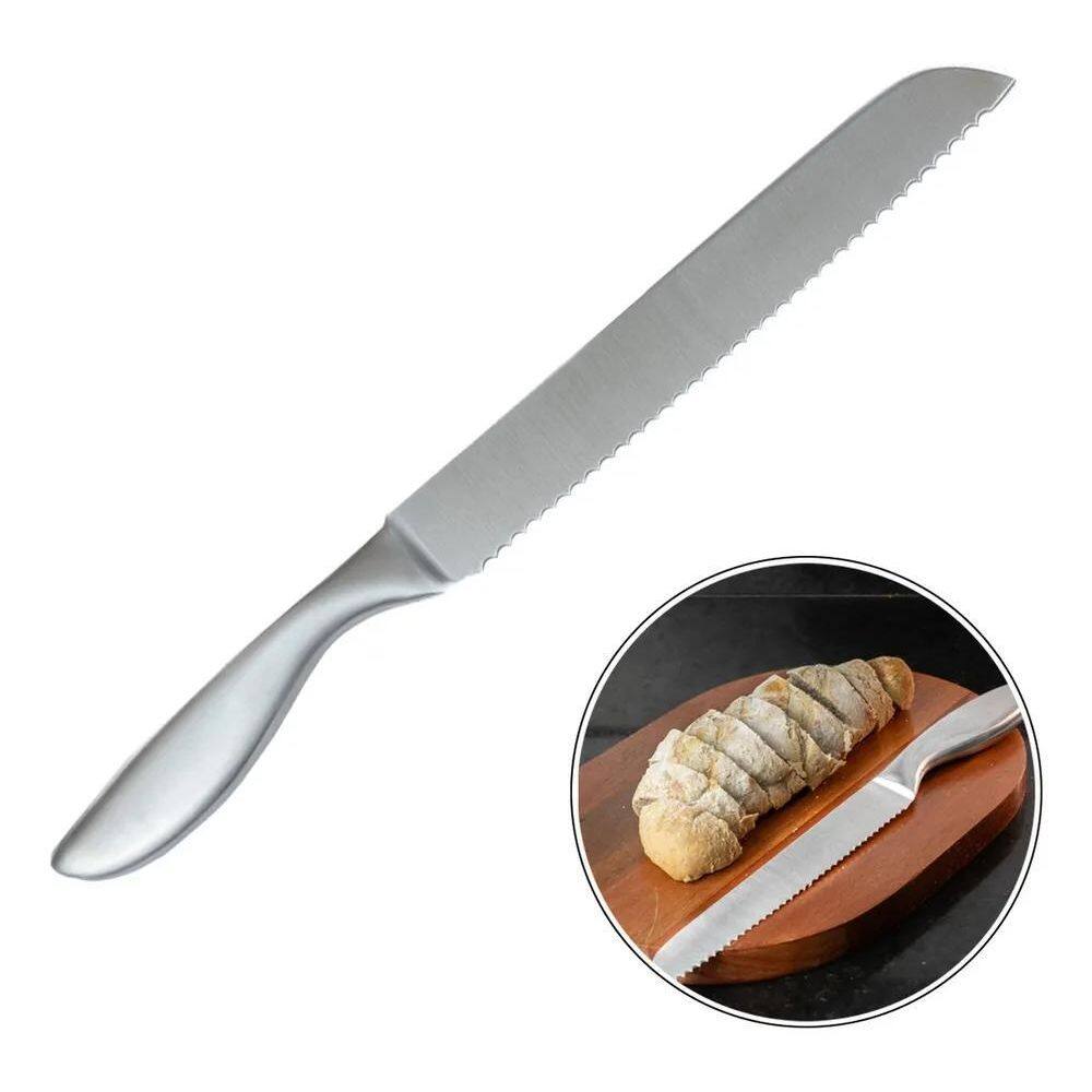 10X Faca Para Pão Aço Inox Mimo Style 6924