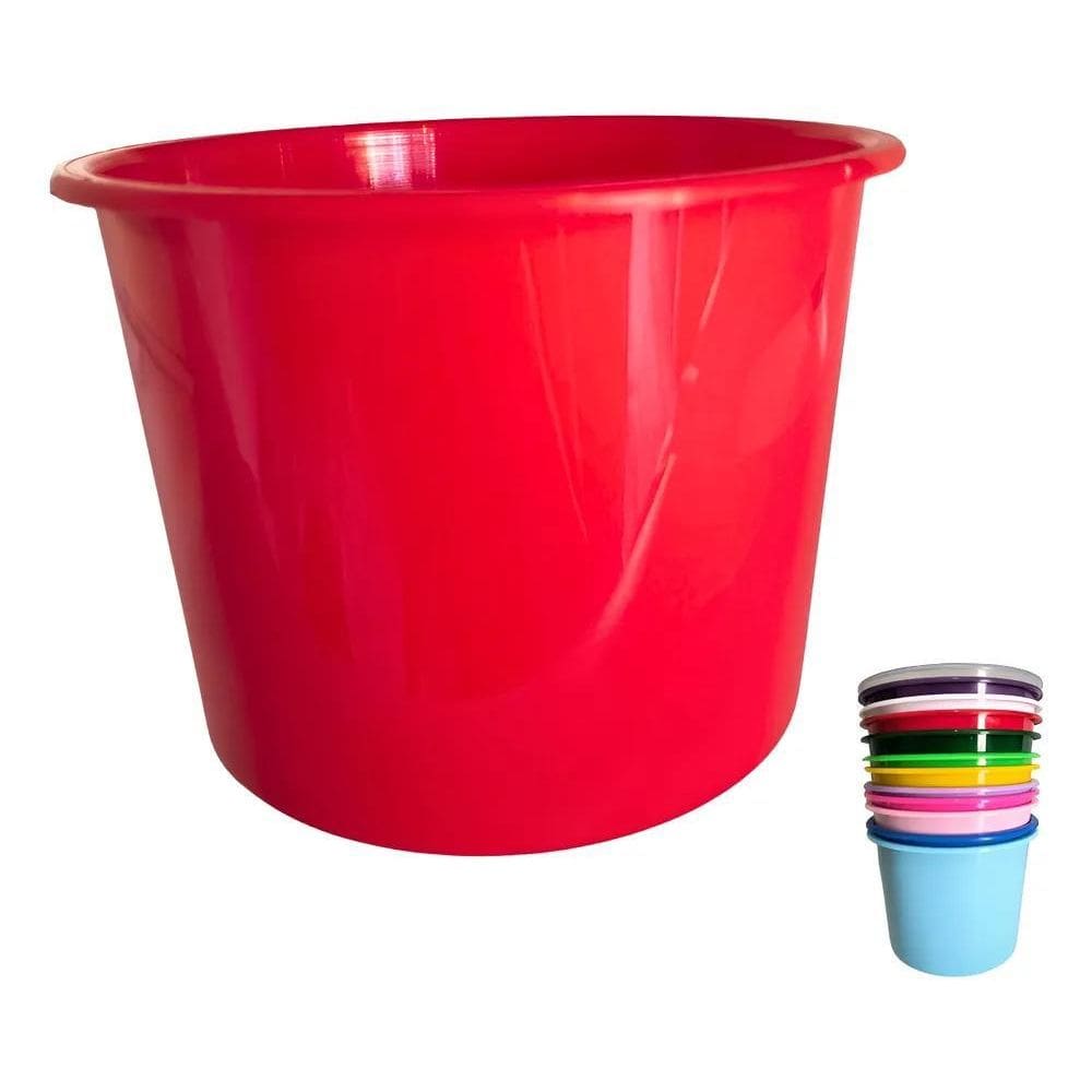 Kit 10 Balde De Pipoca 1,5L Baldinho Lembrancinha Vermelho