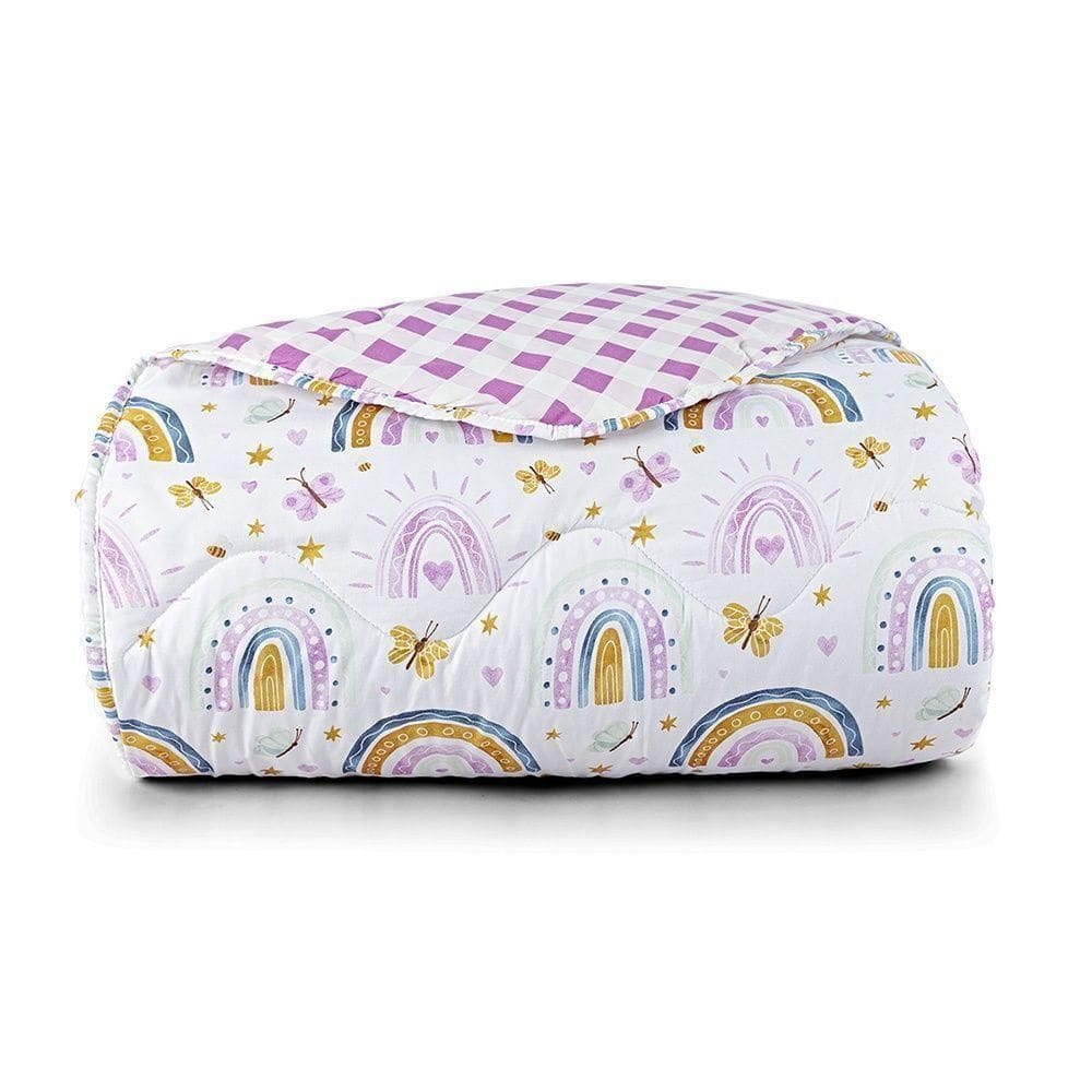 Edredom Tutti Kids 200 Fios Solteiro 01 Peça 100% Poliéster - Rainbow