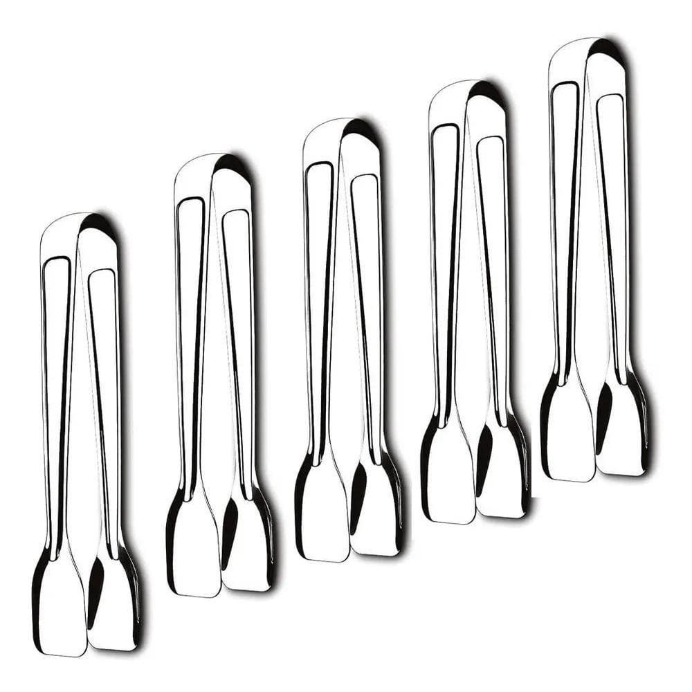 3X Kit 5 Pegadores De Salada Gelo Frios Salgado, Aço Inox 18