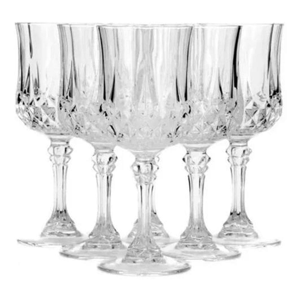 3X Cj 6 Tacas P/Licor De Vidro Diamante 60Ml - Lyor Cor Tran