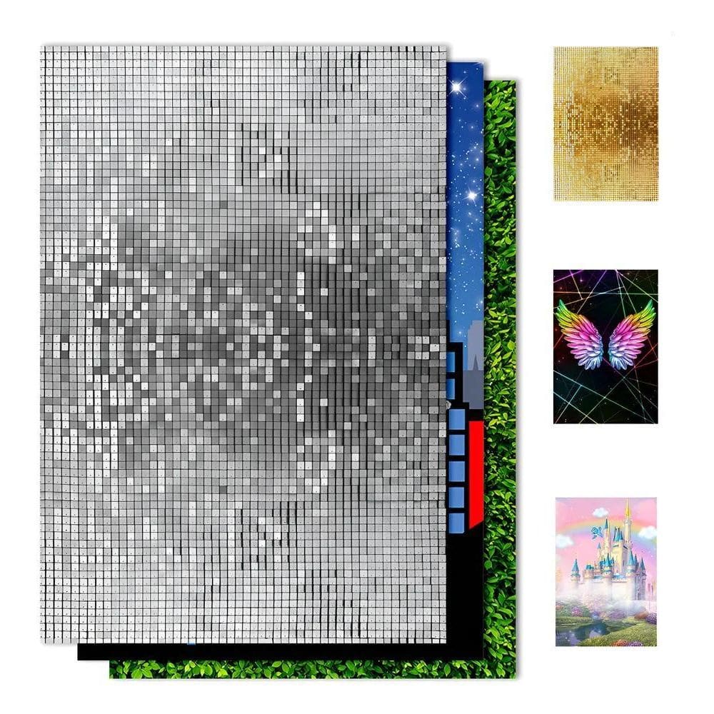 Painel Festa Retangular Vertical Casadinh Euphoria Paetê Pra