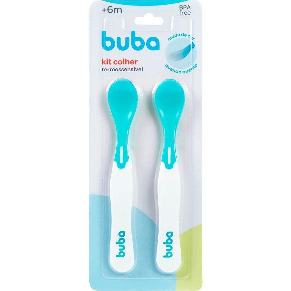 Kit Colheres Termossensíveis Colher Bebe Papinha Quente Buba
