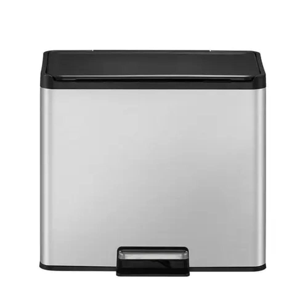 Lixeira Tripla Coleta Seletiva Inox 30 Litros Gigante 3 Cestos Lixo Cozinha Escritorio 3 Em 1