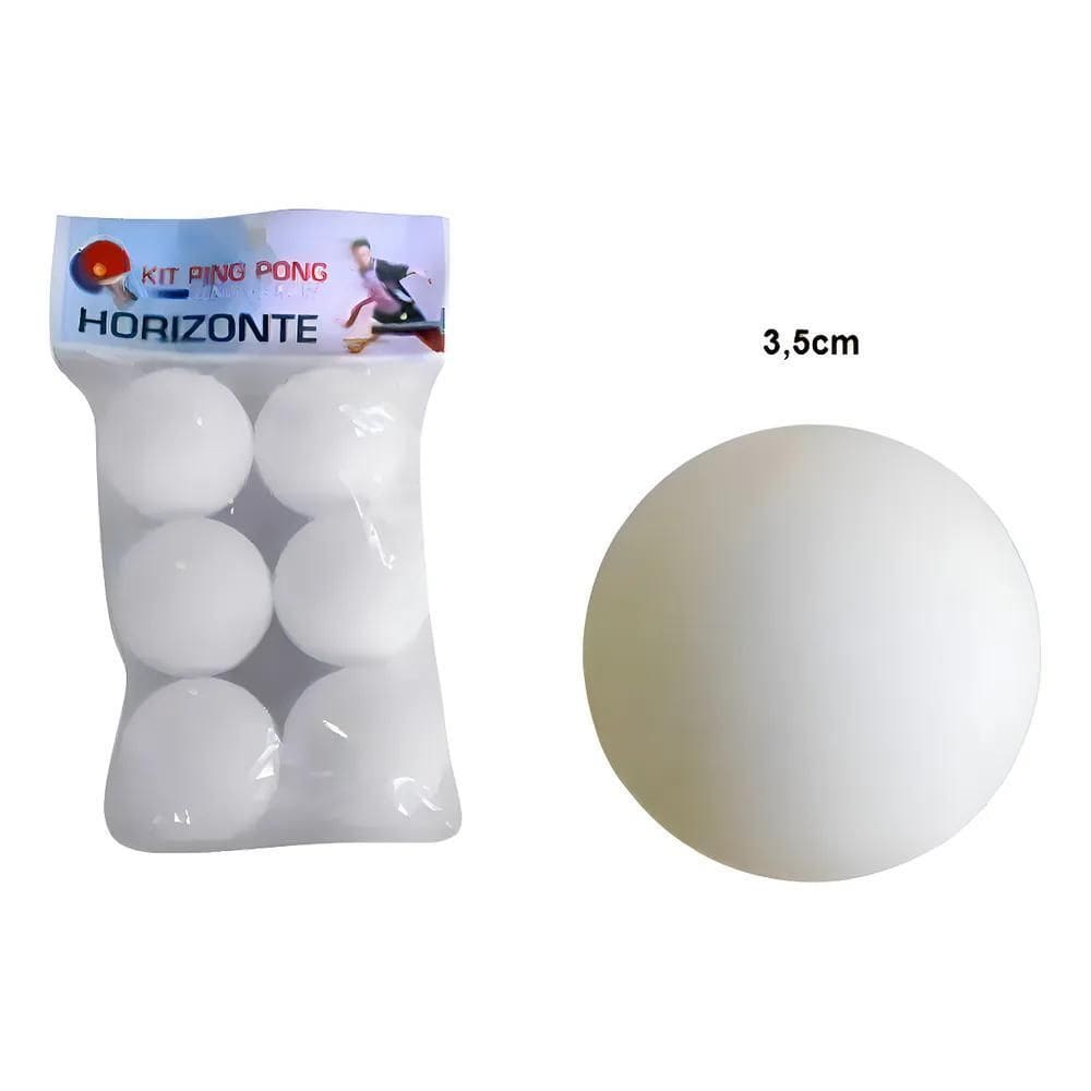 Kit 06 Bolas Bolinhas De Ping Pong Tênis De Mesa Horizonte