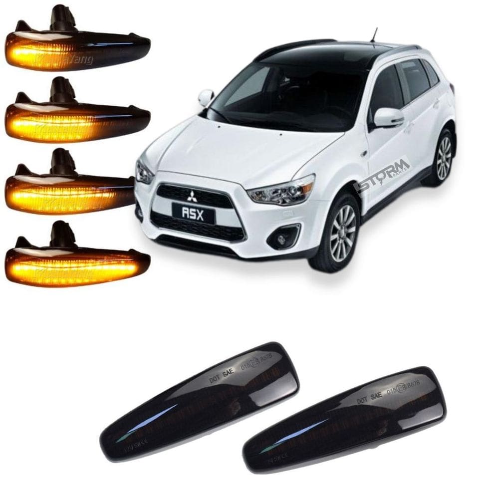 Par Pisca Seta Sequencial Led Paralama Mitsubishi Outlander