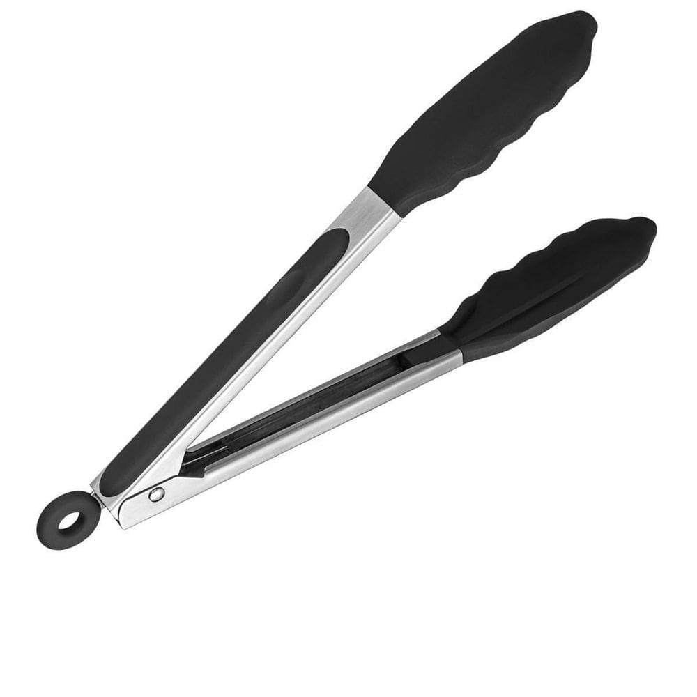 Pegador De Silicone E Inox Preto