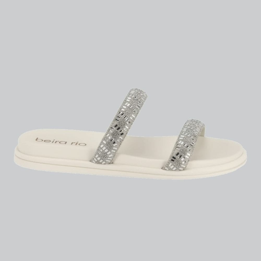 Chinelo Papete Feminino Beira Rio Tiras De Brilho 8488.122