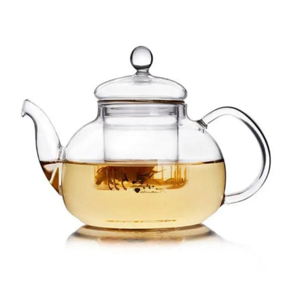 Chaleira Vidro Infusor 600ml Bule Borossilicato Grande Cha Cafe Coador Jarra Parede Dupla