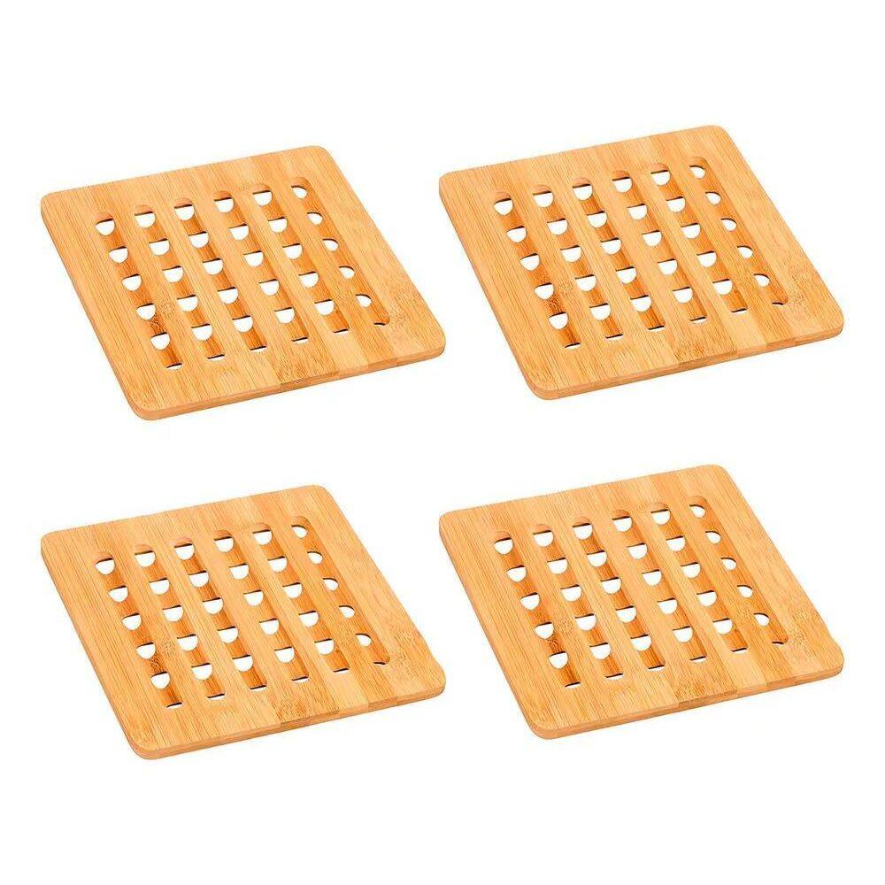 10X Kit 4 Descanso De Panelas Quente Sopeira Apoio Mesa Em