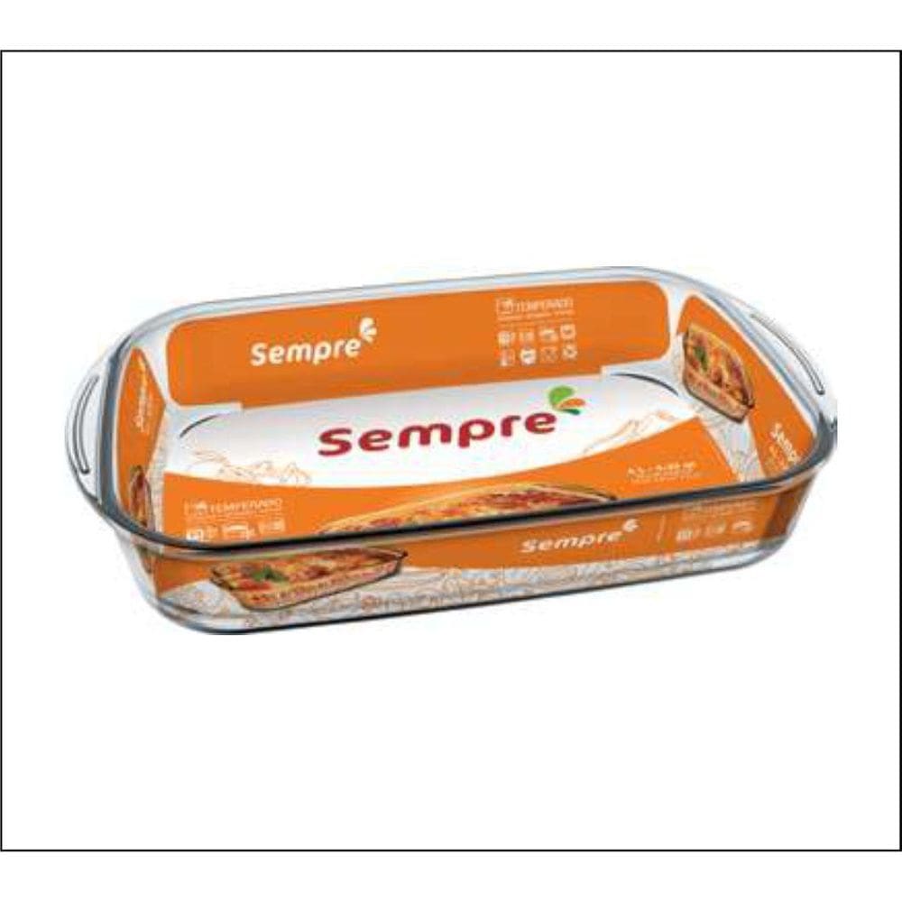 Forma Assadeiras De Vidro Forno Retangular 4Lts Marinex 06