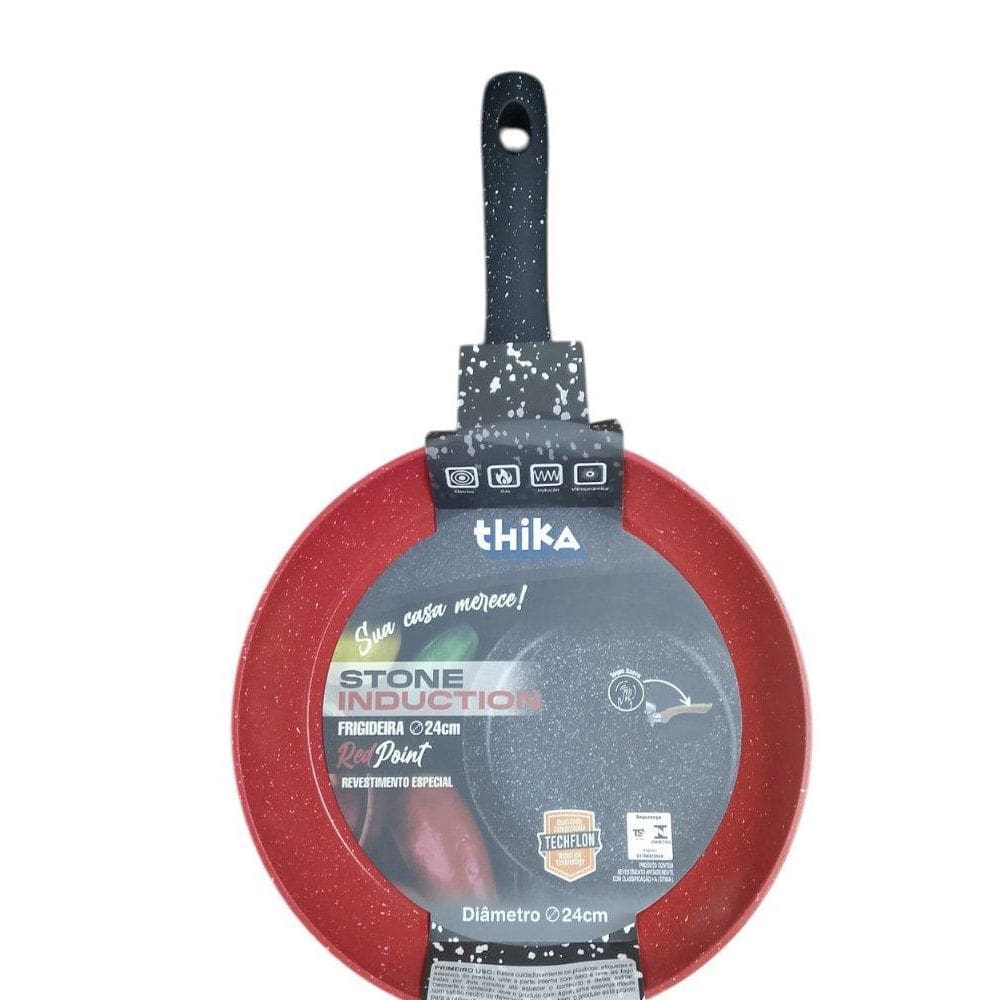 Frigideira Em Alumínio Antiaderente Multifuncional 24Cm