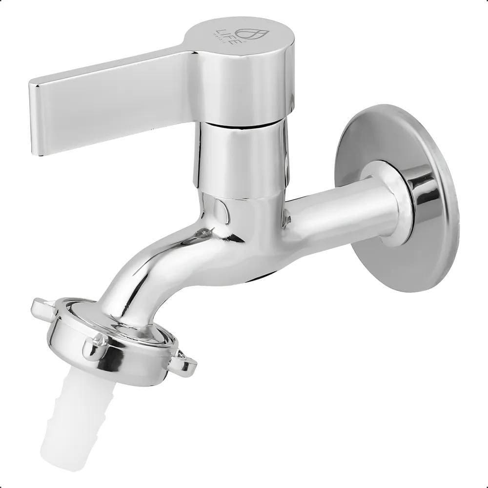 Torneira Para Jardim Área De Serviço Tanque Cromada Em Metal